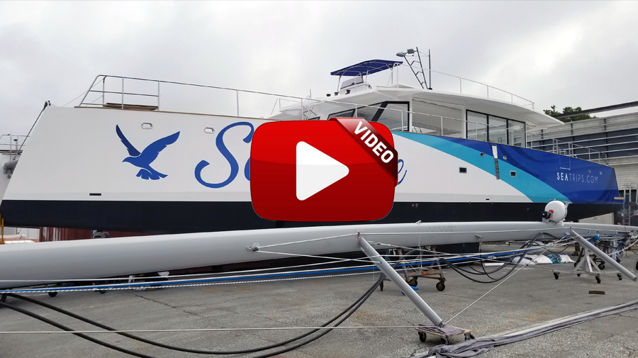 vidéo du wrapping du Day One Seabreze de 85 pieds de yacht Concept